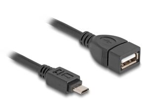DELOCK USB 2.0 OTG Kabel Typ Micro-B Stecker > Typ-A Buchse 11cm