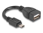 DELOCK USB 2.0 OTG Kabel Typ Micro-B Stecker > Typ-A Buchse 11cm