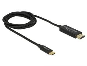 DELOCK USB Kabel Type-C > HDMI (DP Alt Mode) 4K 60Hz koaxial 1,0m
