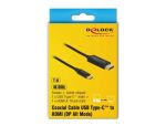 DELOCK USB Kabel Type-C > HDMI (DP Alt Mode) 4K 60Hz koaxial 1,0m