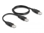 DELOCK Kabel USB 2.0 Typ-A > 2x Typ-A 0,7m