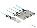 DELOCK Aktives Optisches Kabel QSFP+ zu 4x SFP+ 10m