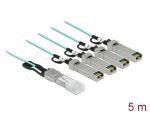 DELOCK Aktives Optisches Kabel QSFP+ zu 4x SFP+ 5m