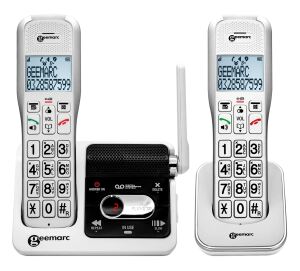 Geemarc AMPLIDECT 595-2 U.L.E Duo Schnurloses Telefon mit 2 Mobilteile