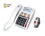 Geemarc CL9000 -  4G Schnurgebundenes Notruftelefon mit Notrufarmband