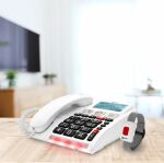 Geemarc CL9000 -  4G Schnurgebundenes Notruftelefon mit Notrufarmband
