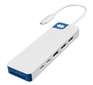 Targus HyperDrive Dock HD4103BUGL Flex 9 USB-C 100W weiß/blau