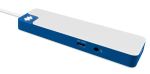 Targus HyperDrive Dock HD4103BUGL Flex 9 USB-C 100W weiß/blau