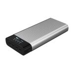 Targus HyperJuice Powerbank 27.000 mAh 245W 4x USB-C OLED Display silber/schwarz
