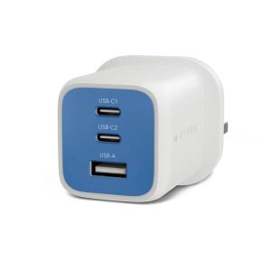 Targus HyperJuice Flex Netzteil GaN 65W 2x USB-C blau