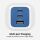 Targus HyperJuice Flex Netzteil GaN 65W 2x USB-C blau