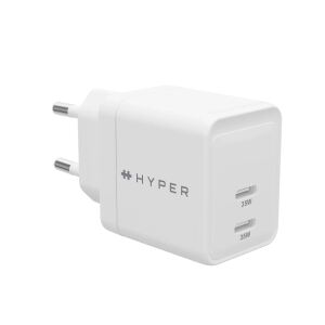 Targus HyperJuice Netzteil GaN 35W 2x USB-C weiß