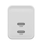 Targus HyperJuice Netzteil GaN 35W 2x USB-C weiß