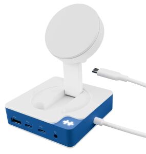 Targus HyperDrive Dock HD8100BUGL Flex MagCharge 100W USB-C weiß/blau
