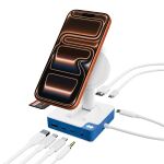 Targus HyperDrive Dock HD8100BUGL Flex MagCharge 100W USB-C weiß/blau