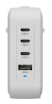 Targus HyperJuice Netzteil GaN 100W 3x USB-C, 1x USB-A weiß inkl. C8-Adapter