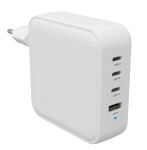 Targus HyperJuice Netzteil GaN 100W 3x USB-C, 1x USB-A weiß inkl. C8-Adapter