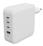 Targus HyperJuice Netzteil GaN 100W 3x USB-C, 1x USB-A weiß inkl. C8-Adapter