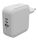 Targus HyperJuice Netzteil GaN 70W 2x USB-C, 1x USB-A weiß inkl. C8-Adapter