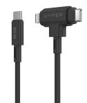Targus HyperJuice Ladekabel 60W USB-C auf USB-C/Lightning Silikon 1,5m schwarz
