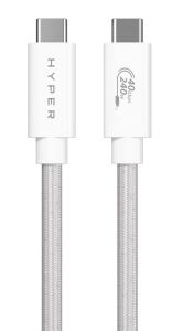 Targus HyperDrive Ladekabel 240W USB-C 1,2m weiß mit 8K-Videoauflösung