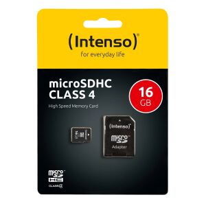 Intenso MicroSDHC Card 16 GB inkl. SD-Adapter (class 4)