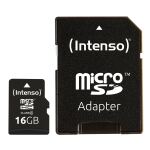 Intenso MicroSDHC Card 16 GB inkl. SD-Adapter (class 4)