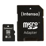 Intenso MicroSDHC Card 8 GB inkl. SD-Adapter (class 4)