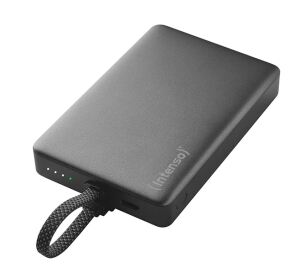 Intenso Powerbank MC10000 mit integriertem USB-C Kabel und magnetischer Rückseite, 10.000 mAh, 20 Watt