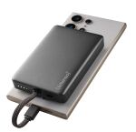 Intenso Powerbank MC10000 mit integriertem USB-C Kabel und magnetischer Rückseite, 10.000 mAh, 20 Watt
