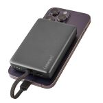 Intenso Powerbank MC10000 mit integriertem USB-C Kabel und magnetischer Rückseite, 10.000 mAh, 20 Watt