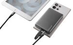 Intenso Powerbank MC10000 mit integriertem USB-C Kabel und magnetischer Rückseite, 10.000 mAh, 20 Watt