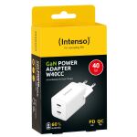 Intenso Power Adapter W40CC GaN 2x USB-C GaN 40 Watt weiß