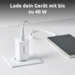 Intenso Power Adapter W40CC GaN 2x USB-C GaN 40 Watt weiß