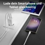 Intenso Power Adapter W40CC GaN 2x USB-C GaN 40 Watt weiß