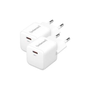 Intenso Power Adapter W30C GaN Doppelpack 2x je 1x USB-C GaN 30 Watt weiß