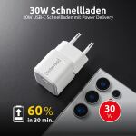 Intenso Power Adapter W30C GaN Doppelpack 2x je 1x USB-C GaN 30 Watt weiß
