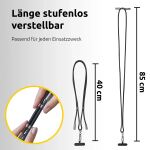 Intenso Handykette mit USB-C Lade- und Datenkabel – 60W Schnellladen, größenverstellbar, 1,65 m, Nylon, USB-C zu USB-C, schwarz