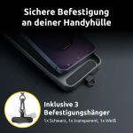 Intenso Handykette mit USB-C Lade- und Datenkabel – 60W Schnellladen, größenverstellbar, 1,65 m, Nylon, USB-C zu USB-C, schwarz