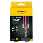 Intenso Handykette als Lade- + Datenkabel USB-C bis 1,65m neon pink