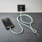 Intenso Handykette mit USB-C Lade- und Datenkabel – 60W Schnellladen, größenverstellbar, 1,65 m, Nylon, USB-C zu USB-C, grün