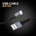 Intenso A315C USB-C Lade-/Datenkabel, 1,5m, Schnellladen bis 60 Watt, schwarz
