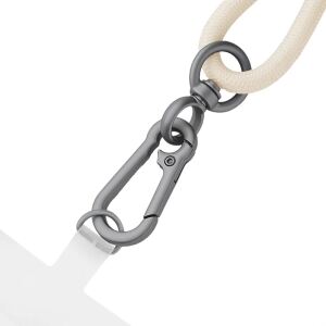 Intenso Handykette mit USB-C Lade- und Datenkabel – 60W Schnellladen, größenverstellbar, 1,65 m, Nylon, USB-C zu USB-C, beige