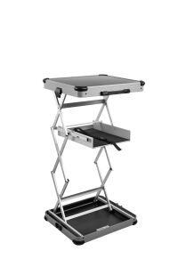 KKC Koffer Quiffice PRO QK-120 grau/schwarz Falt-Tisch und mobiler Arbeitsplatz