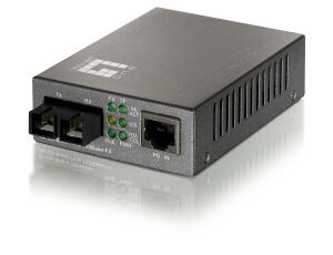 LevelOne FVT-0103TXFC POE Converter 100TX auf 100FX-SC Multi