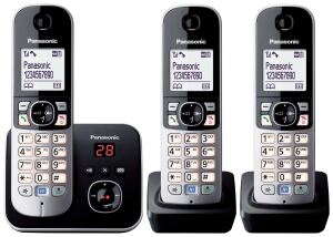 Panasonic KX-TG6823GB Telefon DECT-Telefon Anrufer-Identifikation Schwarz, Silber