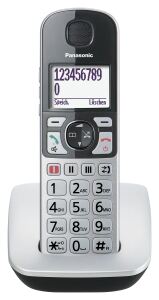 Panasonic KX-TGE510GS silber/schwarz Seniorentelefon/SOS-Taste