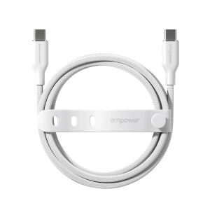 empower by PanzerGlass Racing 60W USB-C to USB-C Cable USB 2.0 2m silver white