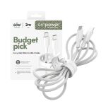 empower by PanzerGlass Racing 60W USB-C to USB-C Cable USB 2.0 2m silver white