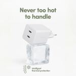 empower by PanzerGlass Turbo 45W Charger inkl. 2x USB-C EU Plug silver white